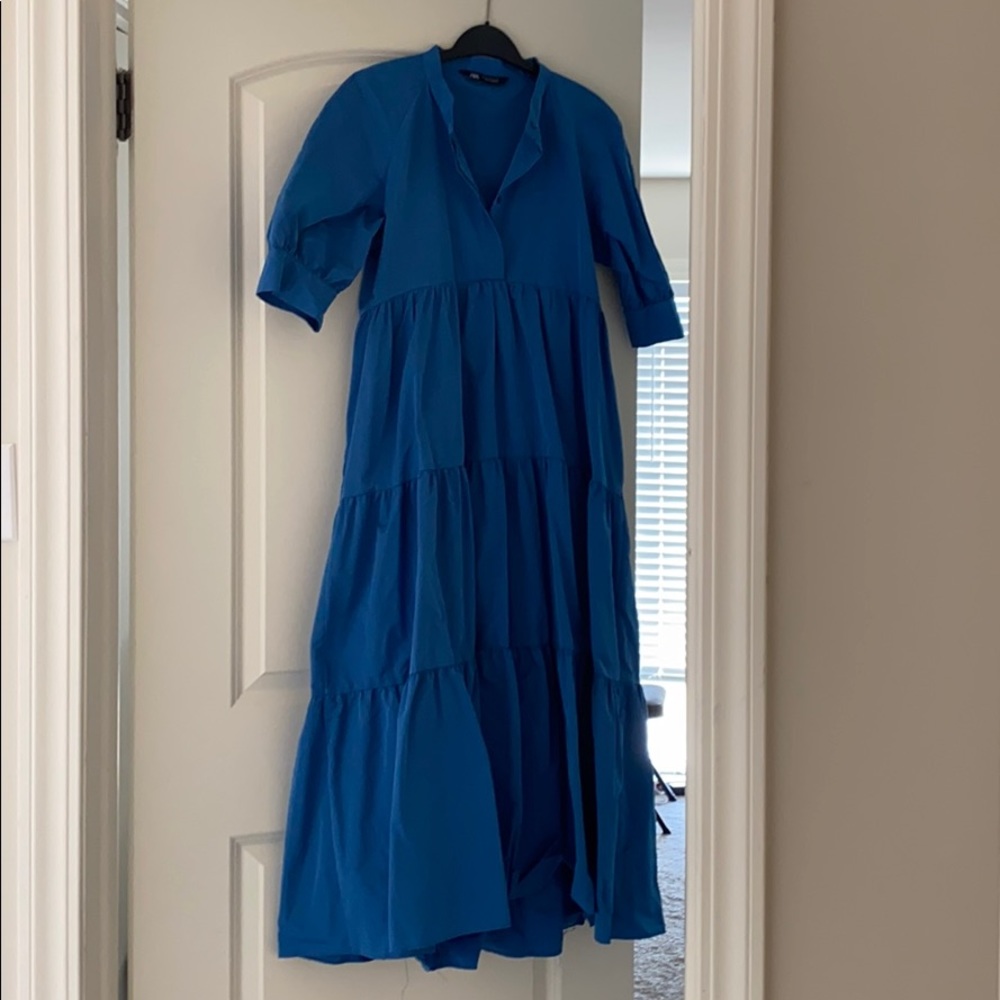 Zara Dress with Voluminous Sleeves